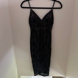Black lace dress